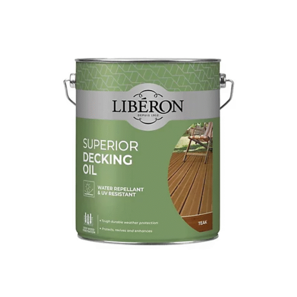 Liberon Superior Teak Decking Oil - 5 Litres for Ultimate Wood Protection and Care