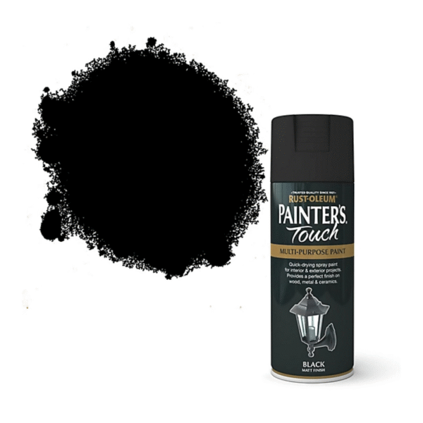 Rust-Oleum Painter's Touch Black Matt Multi-surface Decorative spray paint, 400ml