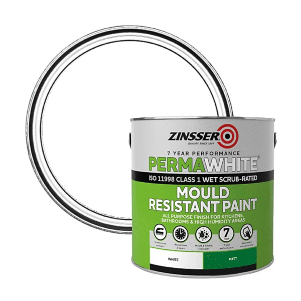 Zinsser PermaWhite Matt Interior Anti-mould paint, 2.5L