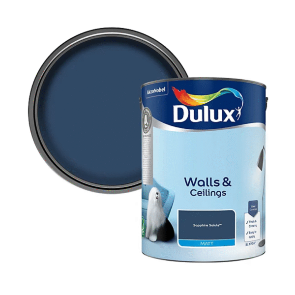 Dulux Sapphire Salute Matt Wall & ceiling Emulsion paint, 5L