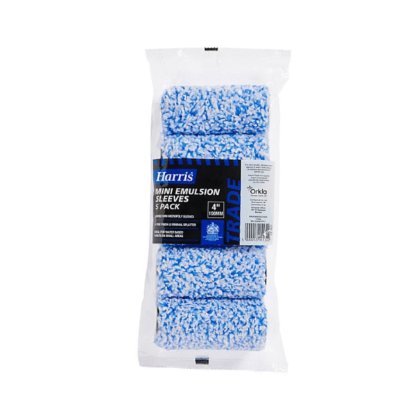 Harris Trade Emulsion 4" Micropoly Mini Roller sleeve, Pack of 5