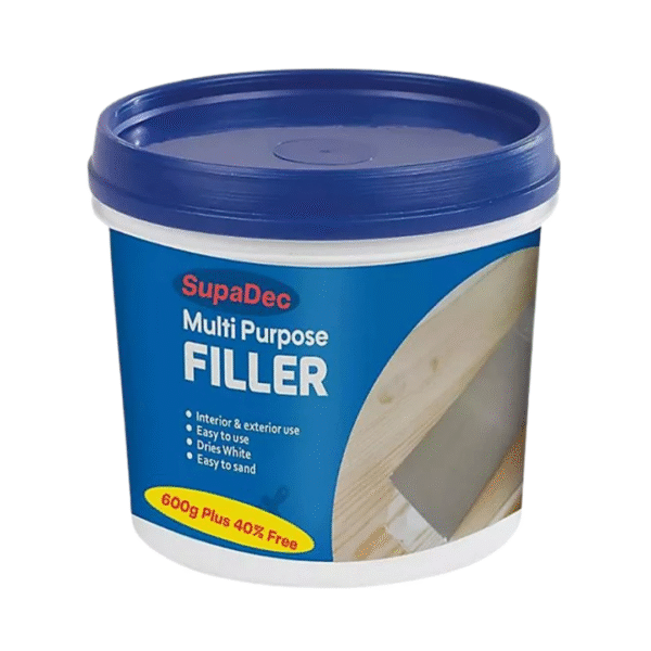 SupaDec Multi Purpose Ready Mixed Filler 600g - Smooth Finish - Interior & Exterior Use - Strong Filler Dries White & Easy to Sand