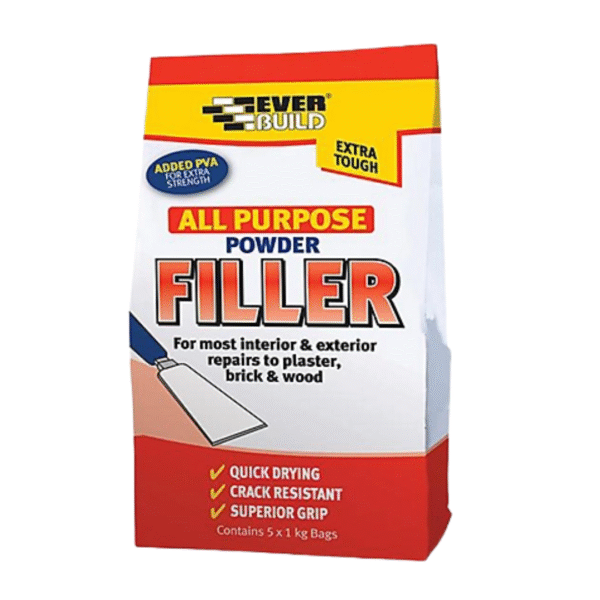 Everbuild All Purpose Powder Filler 5Kg for Indoor and Outdoor Repairs